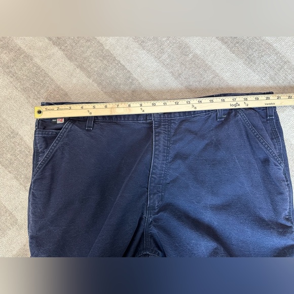 Carhartt Men’s FR Washed Duck Work Dungaree Dark Navy 100791-410 (Sz 42 X 30) - Picture 8 of 11